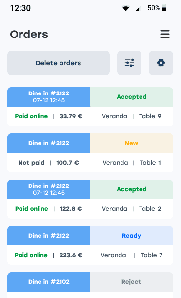 Quick Touch Menu App
