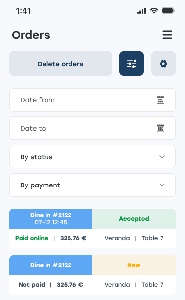 Quick Touch Menu App