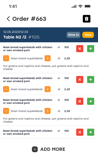 Quick Touch Menu App